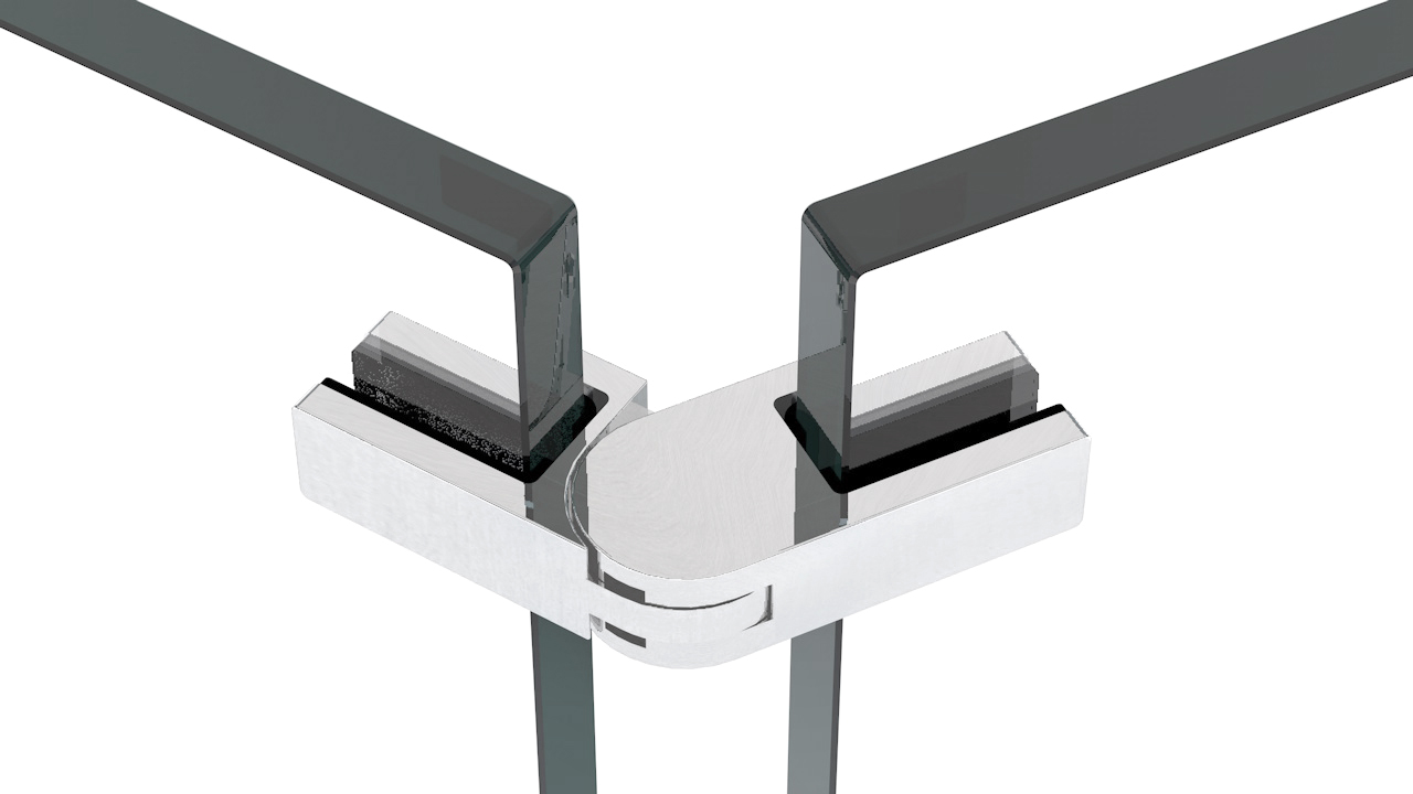 Vista Frameless Adjustable Panel Clamp - Stainless Steel